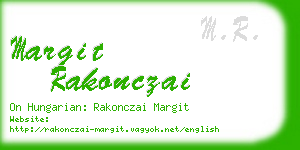 margit rakonczai business card